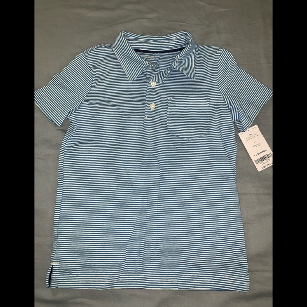 Soft NWT 💙⚪️ polo shirt!